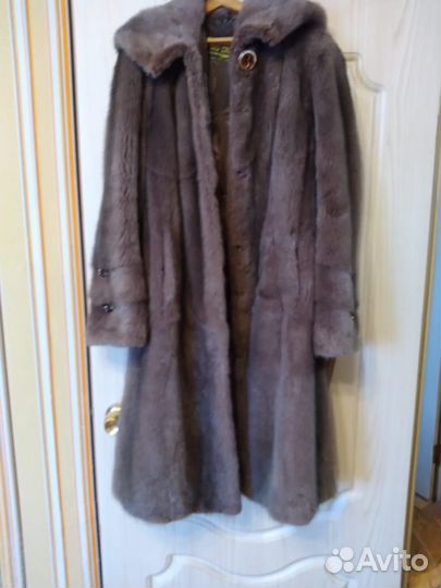 Шуба норковая с капюшоном 50 52