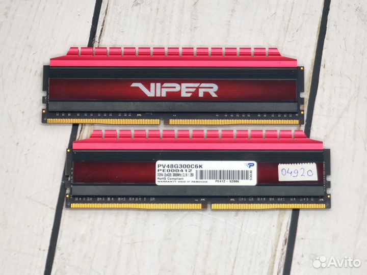 DDR4 8 GB (2*4) 3000 MHz Patriot Viper