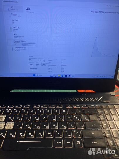 Игровой ноутбук asus FX505DT TUF