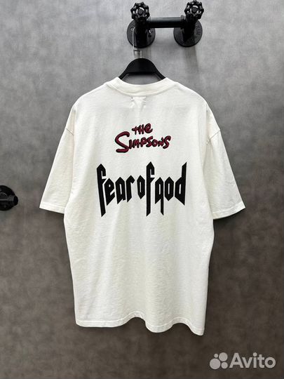 Топовая оверсайз футболка Fear of God x Simpsons