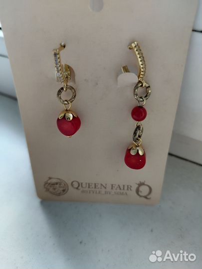 Серьги с кораллами