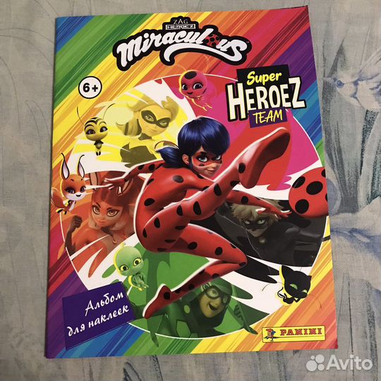 Наклейки Ледибаг. Miraculous Super Heroez Team
