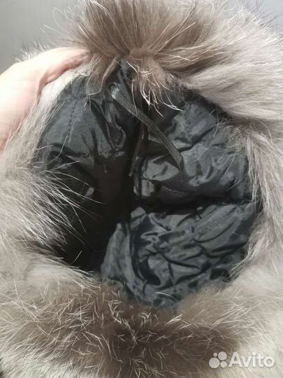 Шапка ушанка из чернобурки 54-56