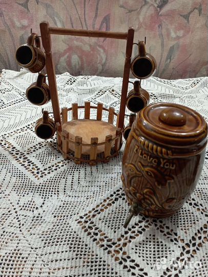 Коньячный набор керамический на подставке