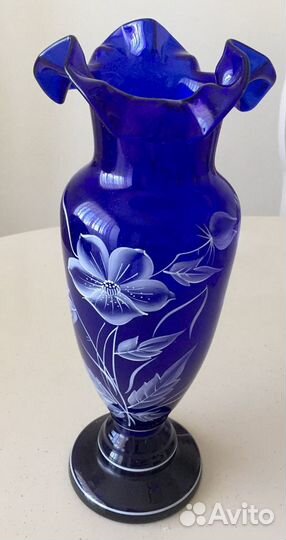 Ваза Богемия кобальт