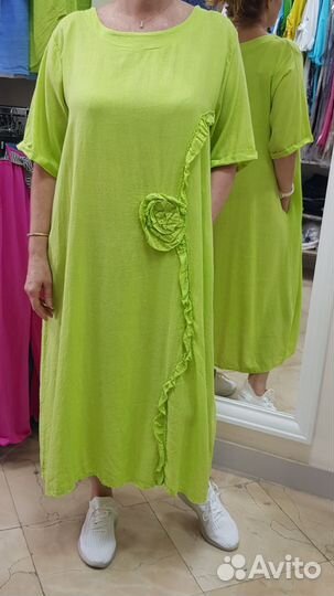 Итальянское платье Puro Lino 52 размер