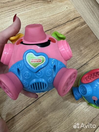 Слон хохотун и хрюша хохотун fisher price звери