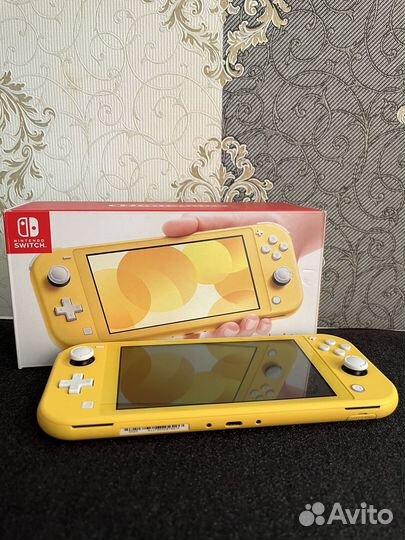Новая Прошитая NEW Nintendo switch lite желтая