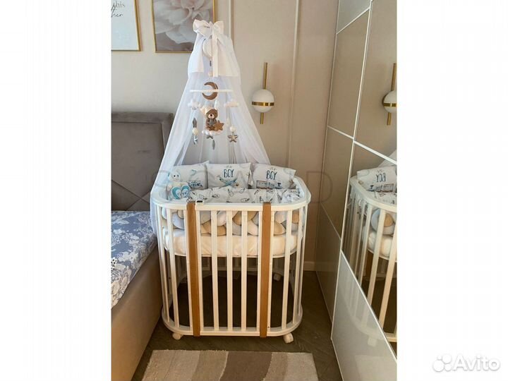 Детская кровать для новорожденных трансформер 5в1