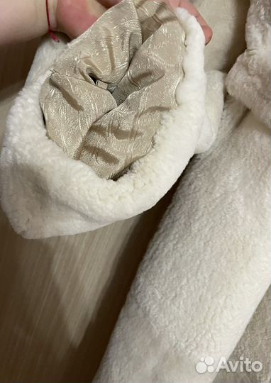 Шуба бобер, бобрик белая