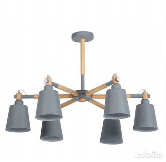 Люстра сканди белая/серая