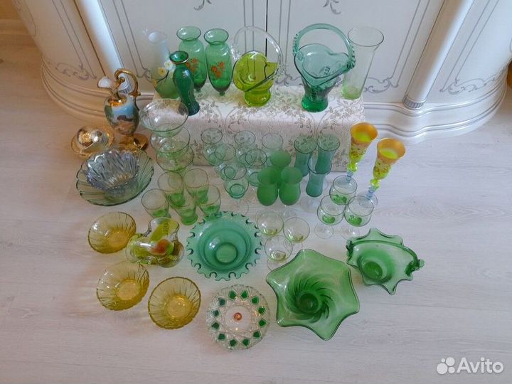 Посуда цветное стекло