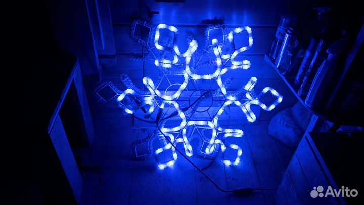 Гирлянда уличная новогодние снежинки