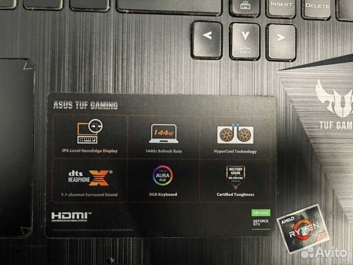 Ноутбук asus TUF Gaming FX505DT (FX505DT-HN564T)