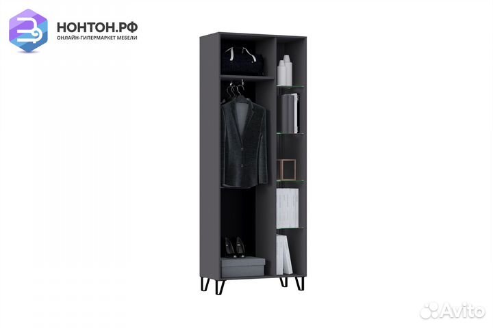 Шкаф Оливия графит / графт софт