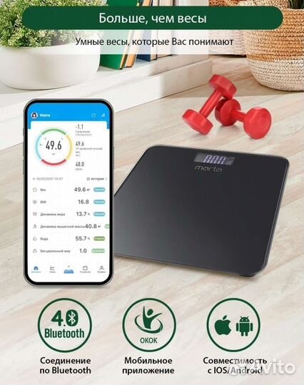 Умные Напольные весы Marta