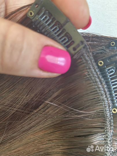 Накладные волосы на заколках натуральные