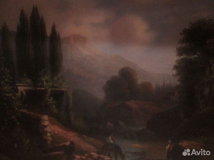 Картина старинная, 1000 мм на 1300мм