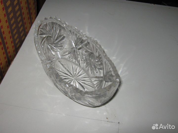 Хрустальная ваза Лодочка