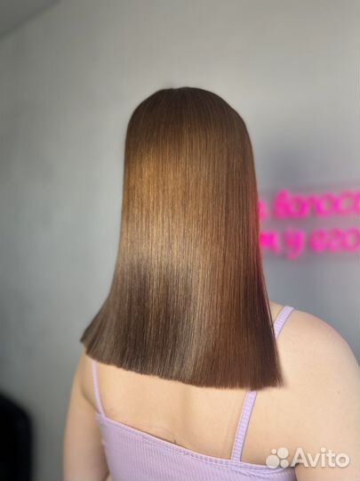 Кератиновое выпрямление волос