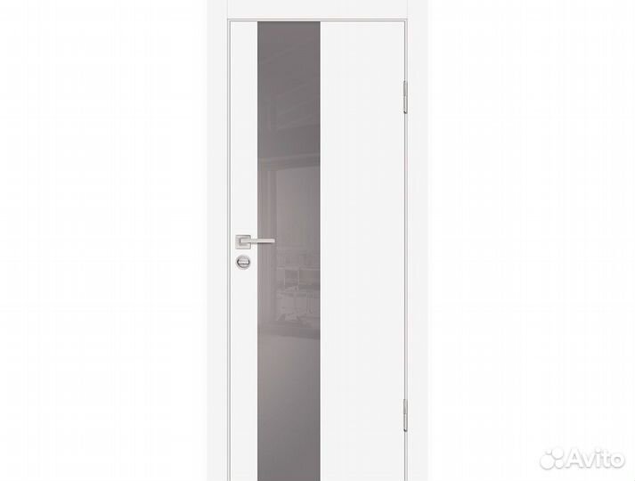 Дверь P-6 Белый со стеклом 200х60см