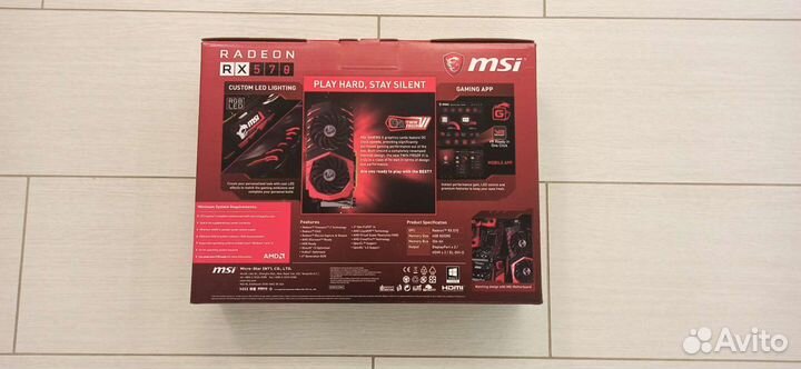 Видеокарта MSI RX570 4gb Gaming X