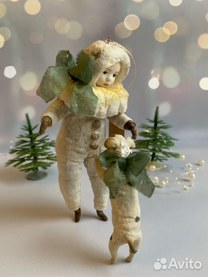 Ватные елочные игрушки