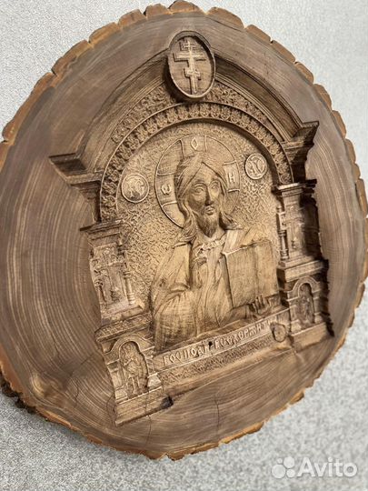 Икона деревянная резная