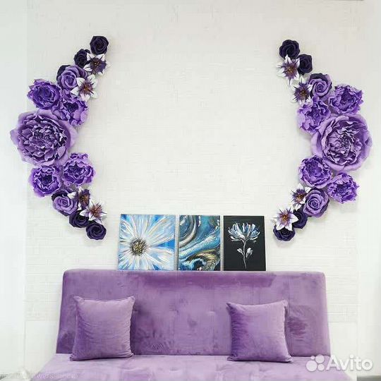 Большие цветы, декор, фотозоны, аренда, продажа