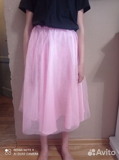 Юбка фатиновая розовая 140-158