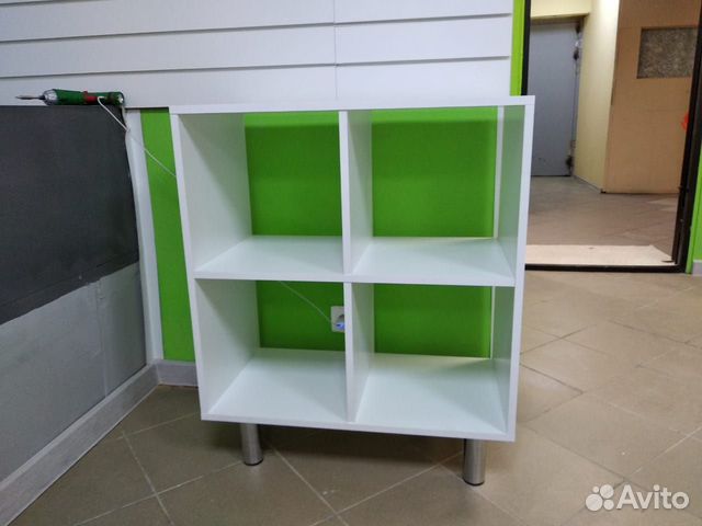 Стеллаж IKEA каллакс белый аналог 4(2х2) ячейки