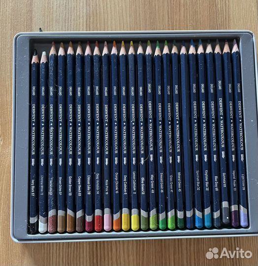Акварельные карандаши derwent watercolour 24