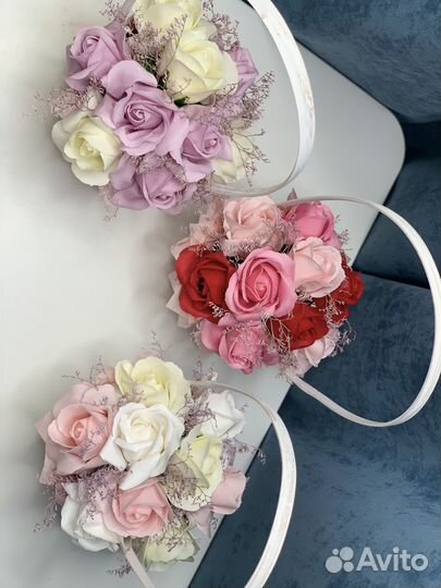 Букеты из мыльных цветов на 1 сентября