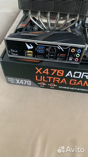 Комплект ryzen 7 5700g + x470 Gigabyte Aorus Ultra