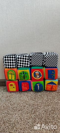 Мягкие развивающие кубики