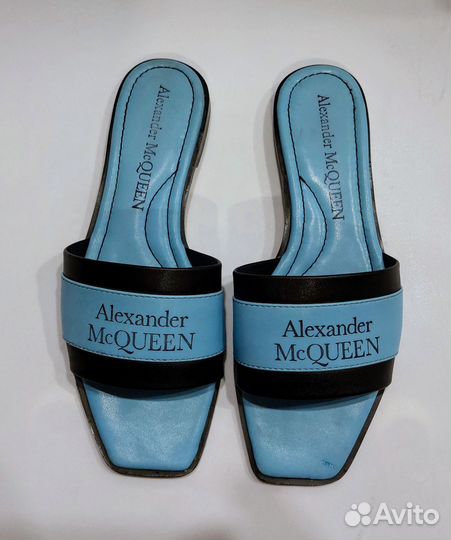 Alexander McQueen Кожаные Шлёпанцы