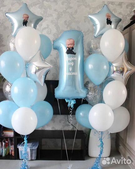 Гелиевый шар цифра фольга