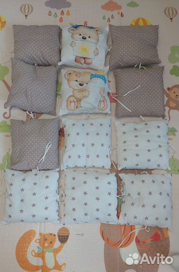 Бортики подушки в кроватку