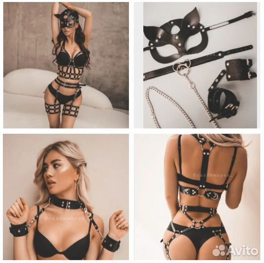 Портупея,гартеры, наручники, плетка