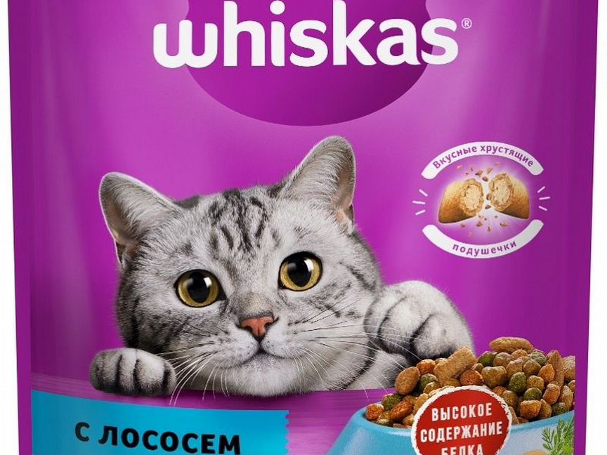 Корм Whiskas сухой корм для взрослых кошек «Подуше