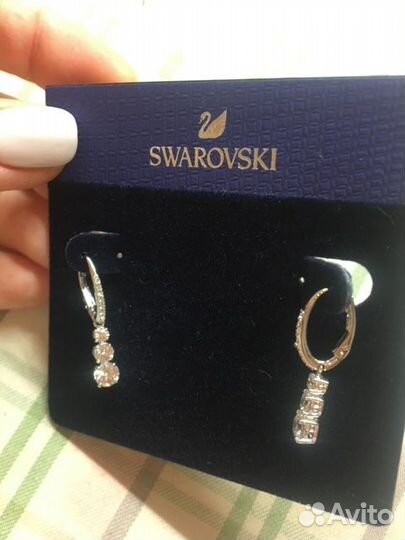Swarovski серьги и браслет Оригинал красивые
