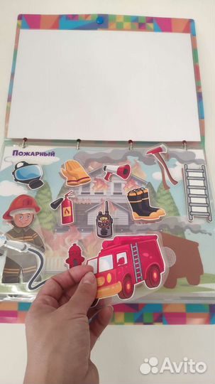 Детская книга на липучках