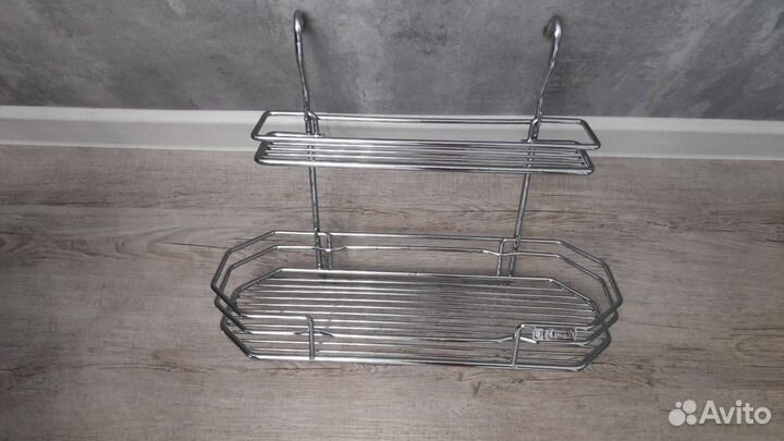 Полка двойная на рейлинги