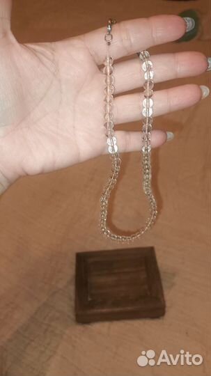 Продам колье из розового кварца