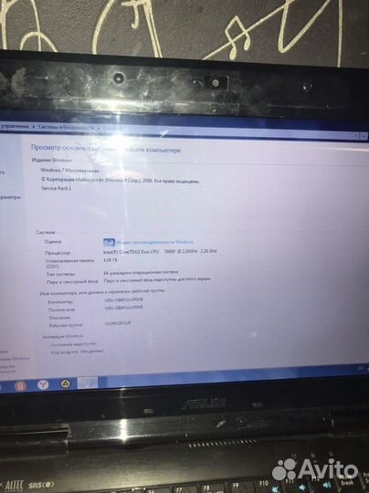 Ноутбук asus k40ij