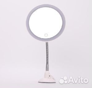 Косметическое зеркало с подсветкой на гибкой ножке