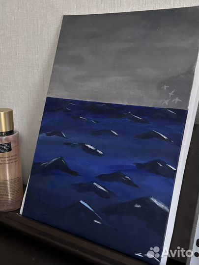Картина маслом море