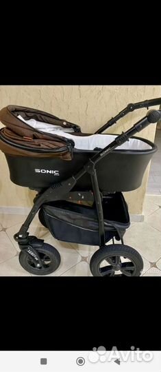 Коляска Sonic Plus verdi 3 в 1 эко кожа+ ткань