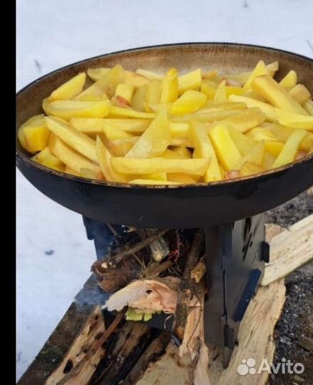 Печь щепочница походная разборная