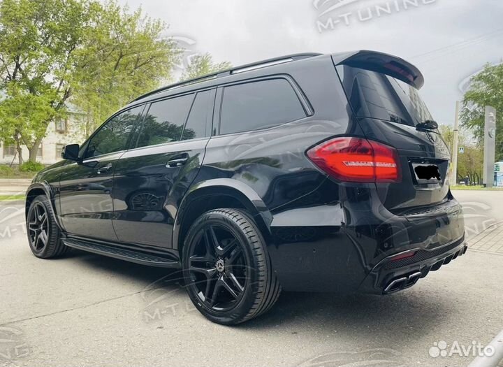 Пороги Mercedes GL GLS Х166 черн